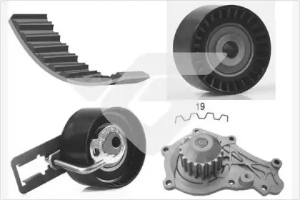 KH 450WP64 HUTCHINSON Водяной насос + комплект зубчатого ремня